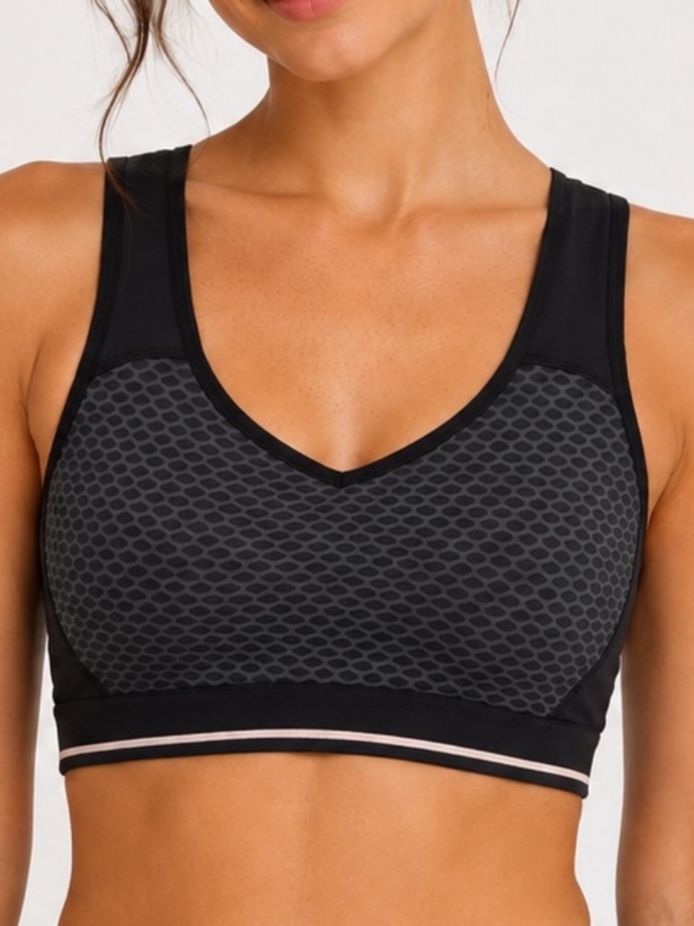 H&M Sports Bra Womens Size Small Black Racerback Medium Support